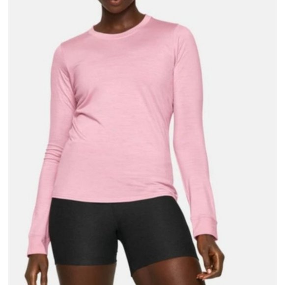 Outdoor Voices Tops - Outdoor Voices Pink Merino Wool Long Sleeve Top